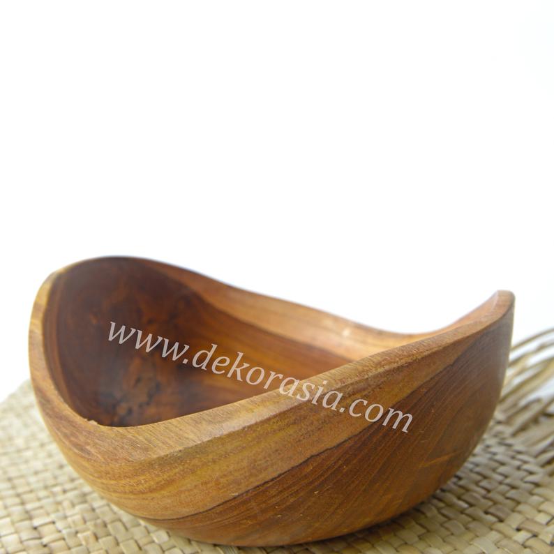 Antique Shape Teak Bowl Diameter 5.7 inches, Serving Wood Bowls - Image 3