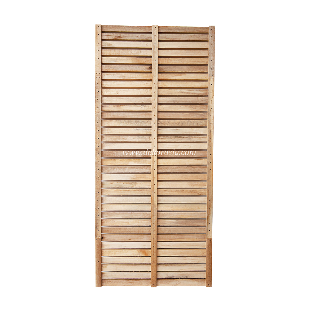 Horizontal Wood Screen, Natural Wood Panels Kruing / Merbau, Home Decoration Wood Fence - Image 2