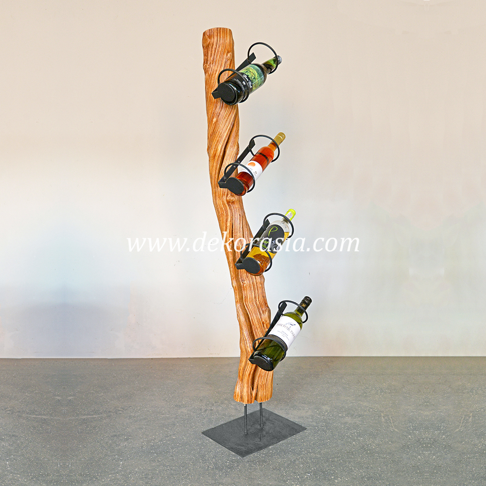 Wooden Wine Rack Decorative with 4 Holder - Wine Storage Display Racks - Image 1