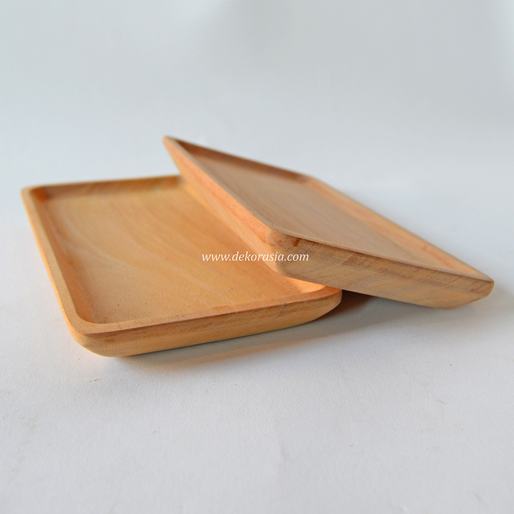 Natural Rectangular Wood Plates for Snack Plate, Dessert Plate - Eco Friendly Wood Plates - Image 4