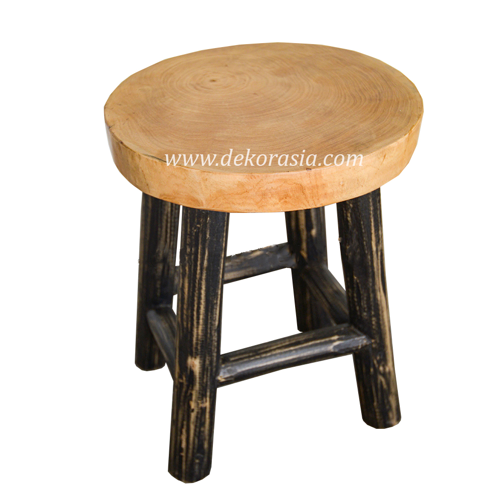 Round Wash Stool - Wooden Stools for Home Furniture - Image 1