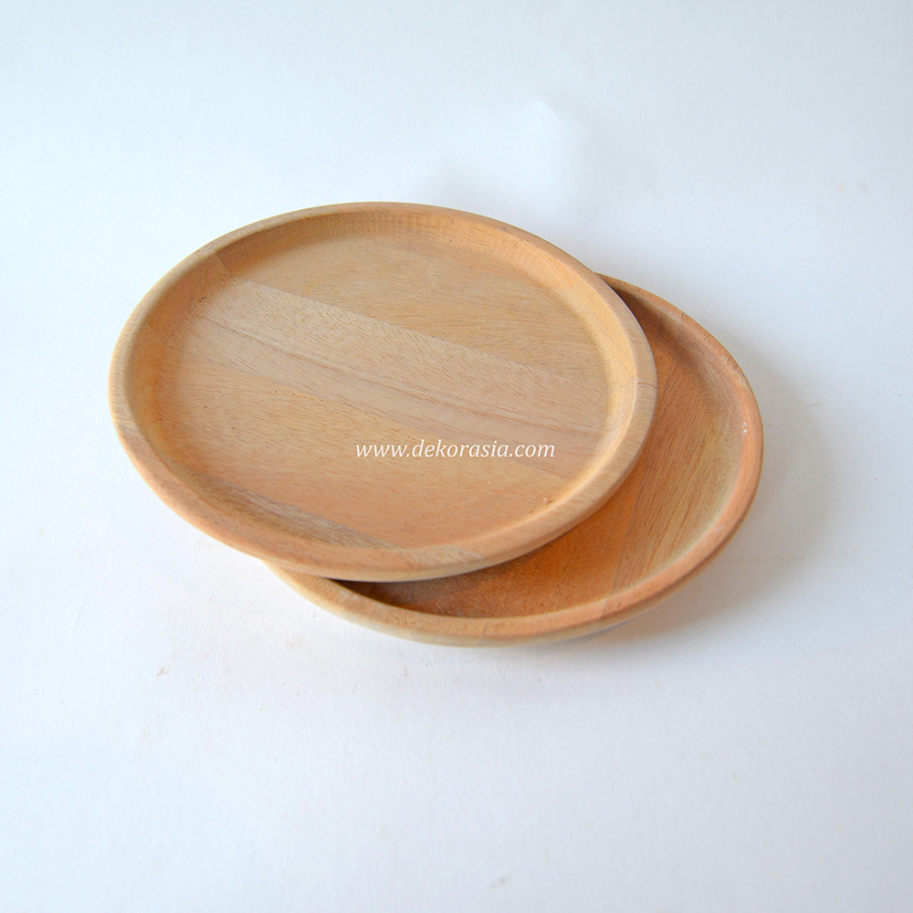 Natural Round Wood Plate for Dishes Snack, Dessert, Wood Dinner Plates - Image 3