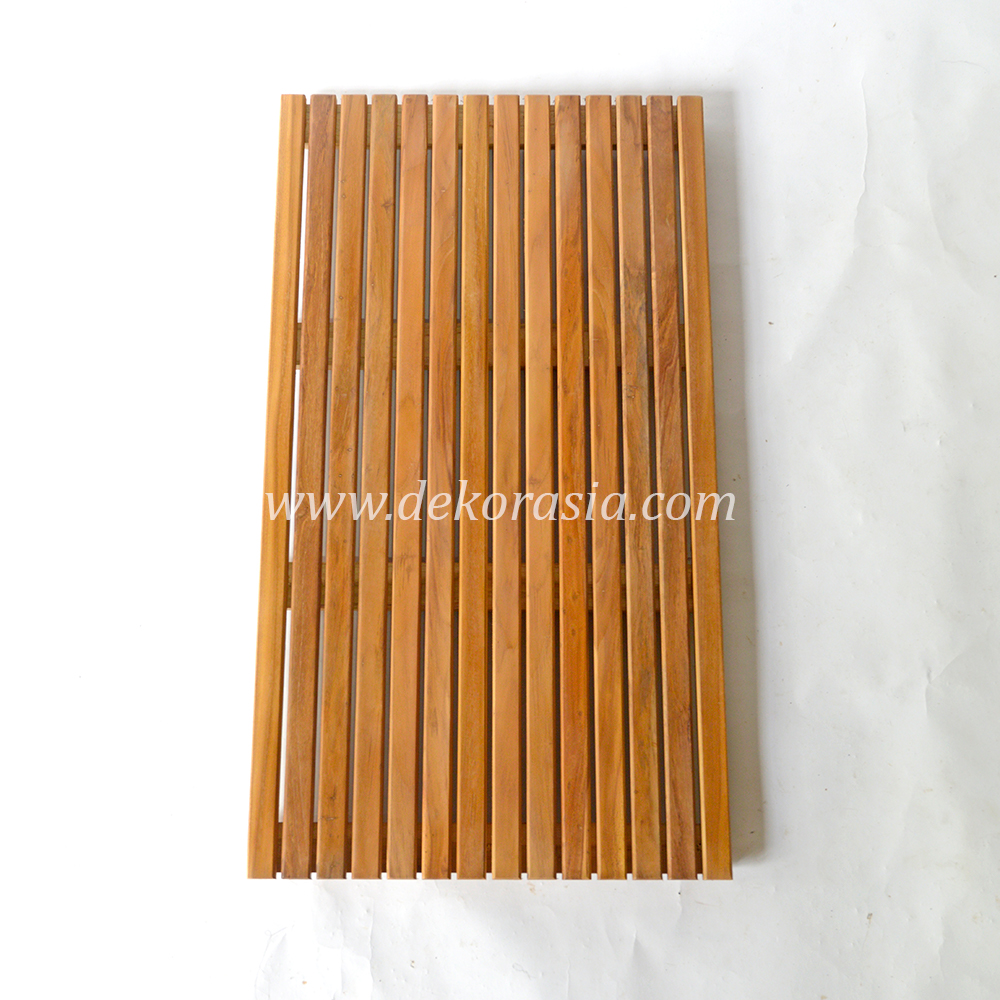 Teak Shower Mat - Natural Wooden Shower Mat for Bathroom Floor Accessories - Image 2