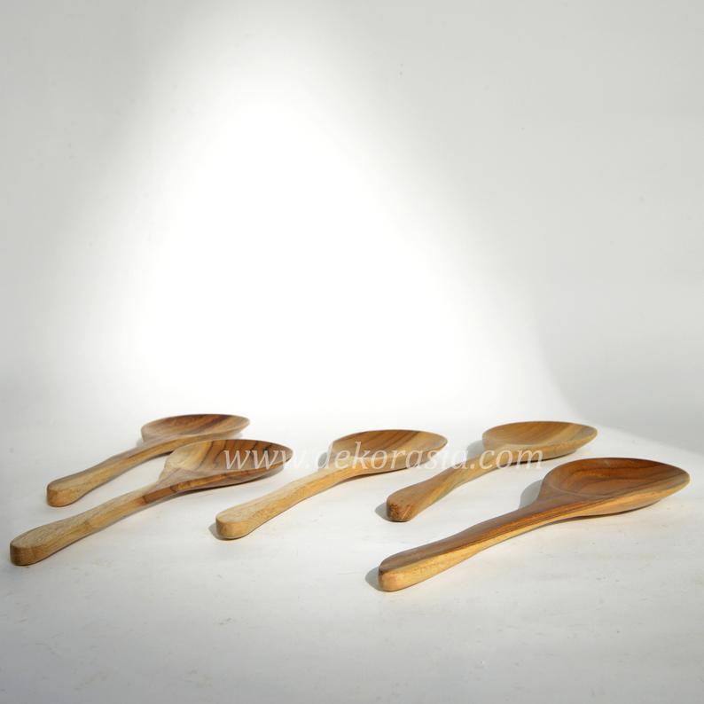 Teak Wood Round Wooden Rice Ladle Spoon - 9.1 inches length | Kitchenware - Image 4