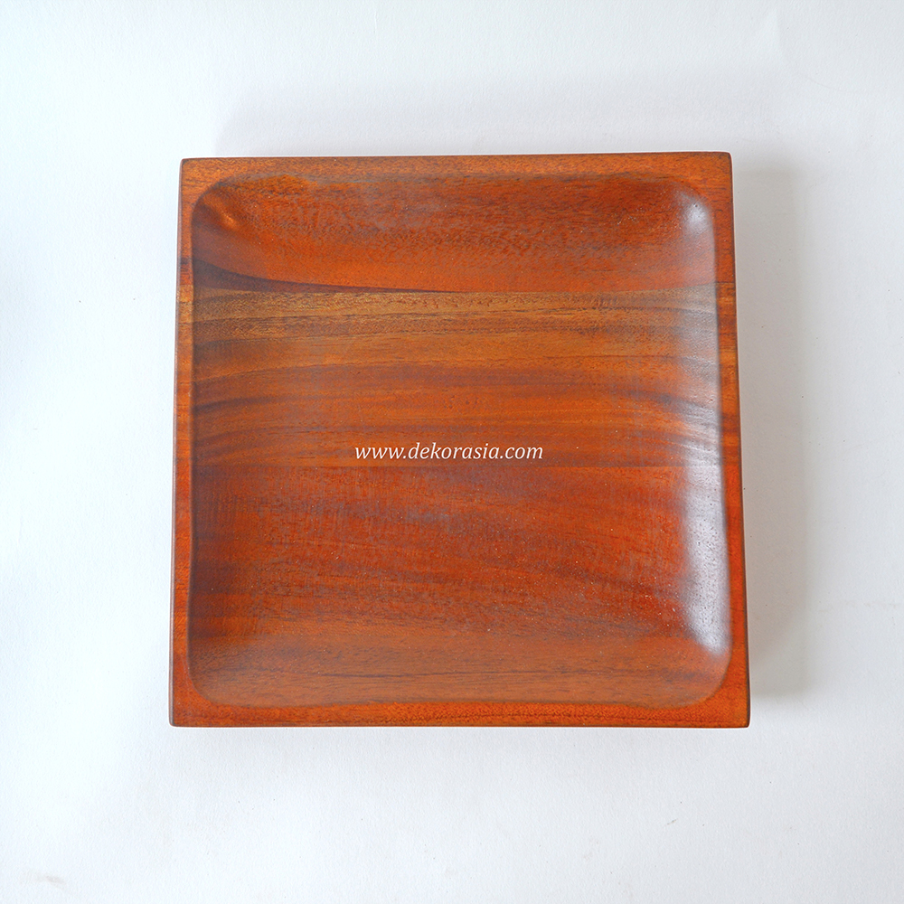 High Quality Wood Dinner Plate Square, Wooden Plate for Snack Fruit - Image 1