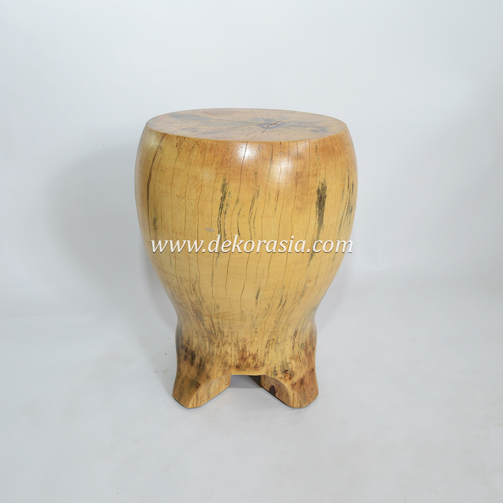 Spalted Natural Wooden Stools, Wood Stool Decorative, Solid Wood Stool - Image 3