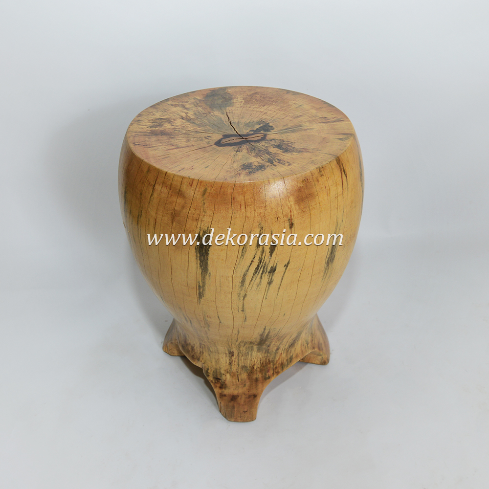 Spalted Natural Wooden Stools, Wood Stool Decorative, Solid Wood Stool - Image 4