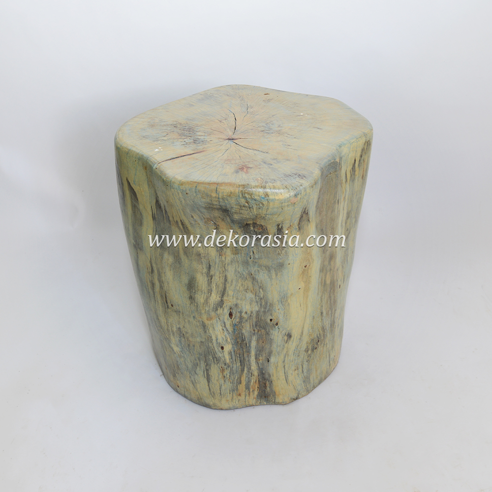 Wooden Stool Soft Green Decorative, Tamarind Wood Stool for Home Decoration, Solid Wood Stool - Image 3