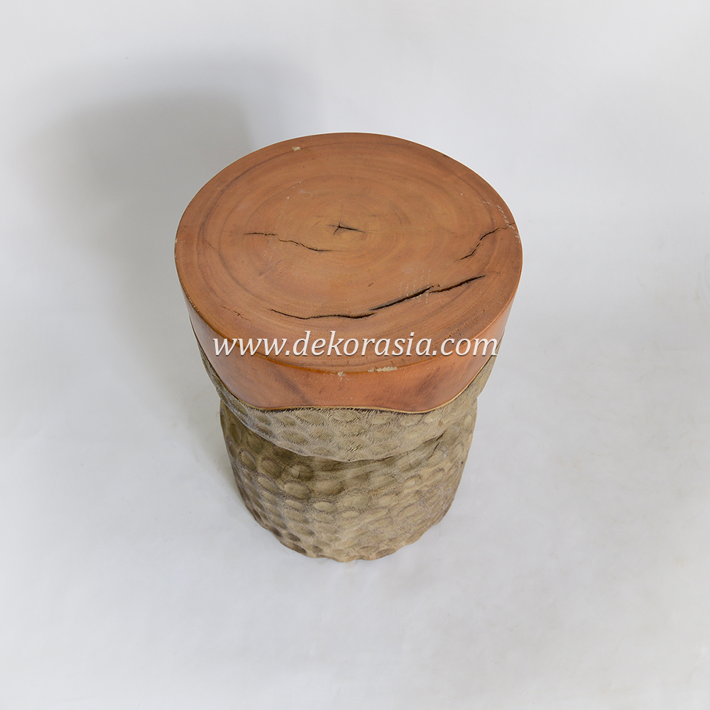 Natural Solid Wood Stool, Decorative Wooden Stool & Ottoman, Wood Stool for Living Room Furniture - 4