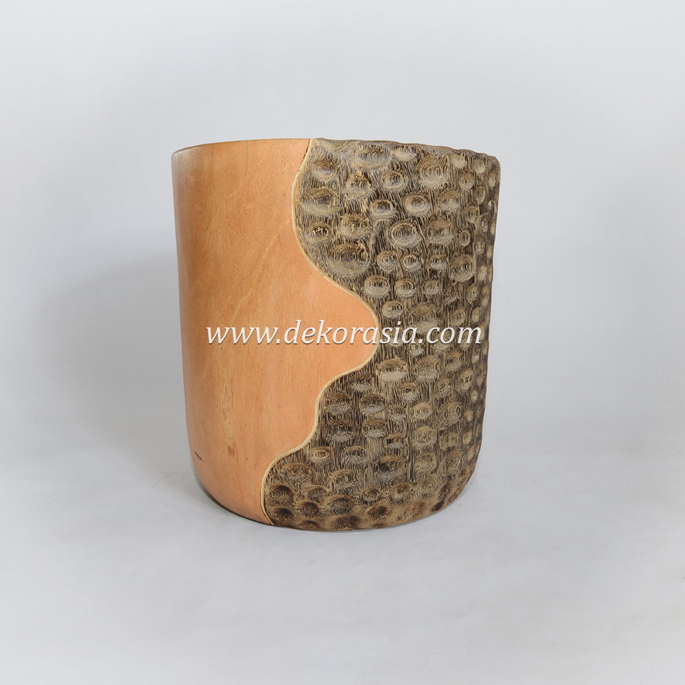 Unique Wooden Stool Decorative, Wooden Stool Chair Living Room, Solid Wood Stool Home Decor - Image 2