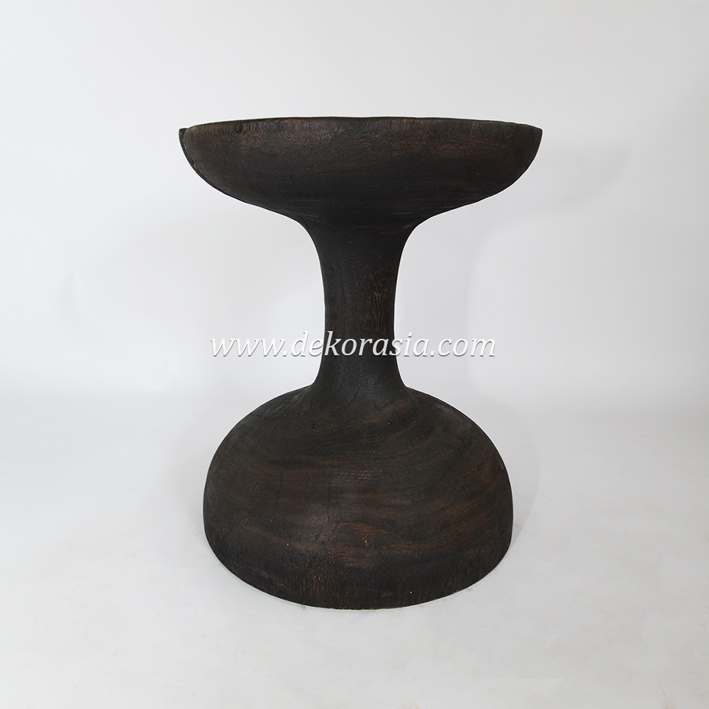 Black Wood Stool for Home Living Room, Unique Wooden Stool Decorative, Suar Wooden Stool Chair - Image 2