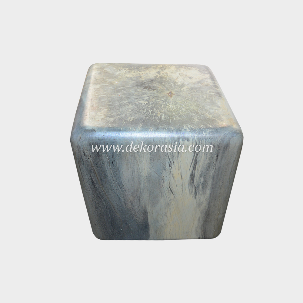 Solid Cube Wooden Stool Decorative, Tamarind Wood Stool Chair for Living Room Home Furniture - Image 2