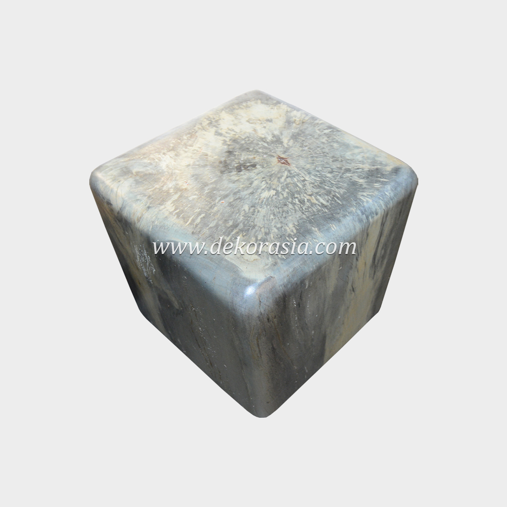 Solid Cube Wooden Stool Decorative, Tamarind Wood Stool Chair for Living Room Home Furniture - Image 3