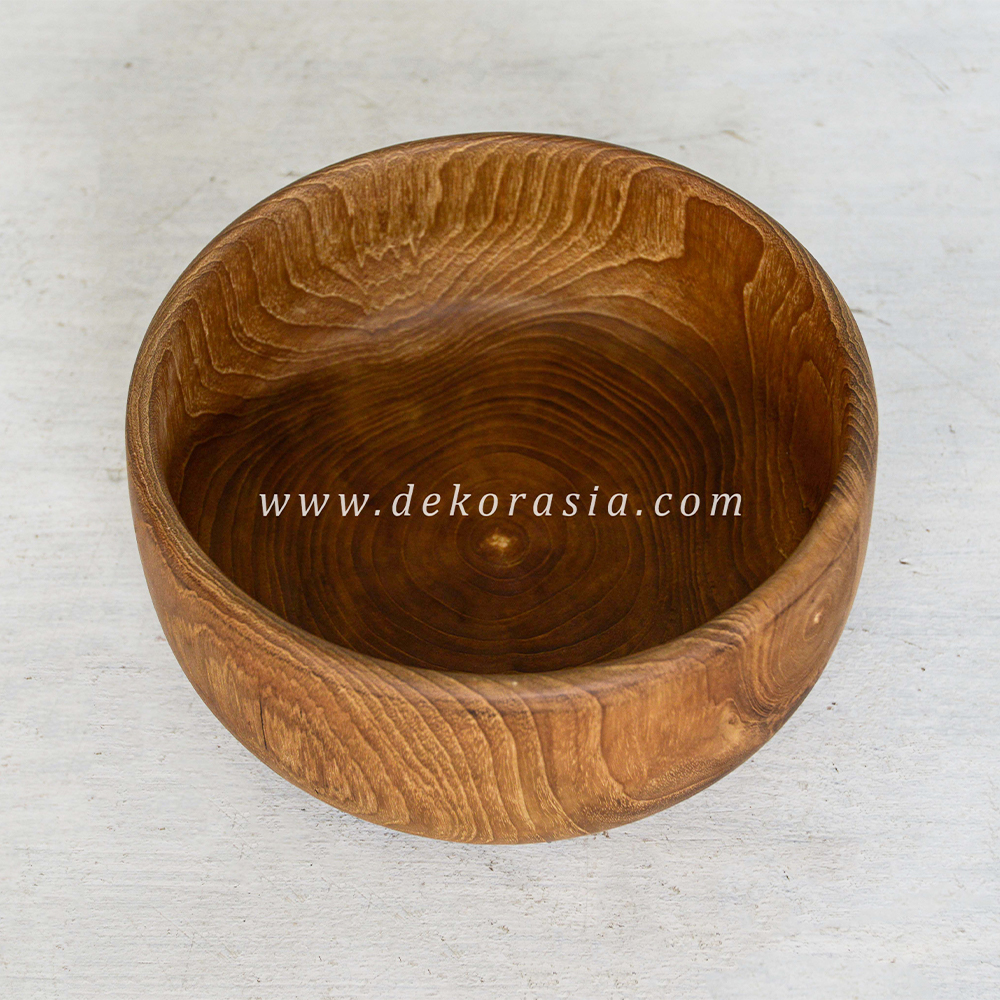 Wooden Bowls Food Soup Salad Serving Bowl, Wooden Bowl for Home Kitchen - Image 1