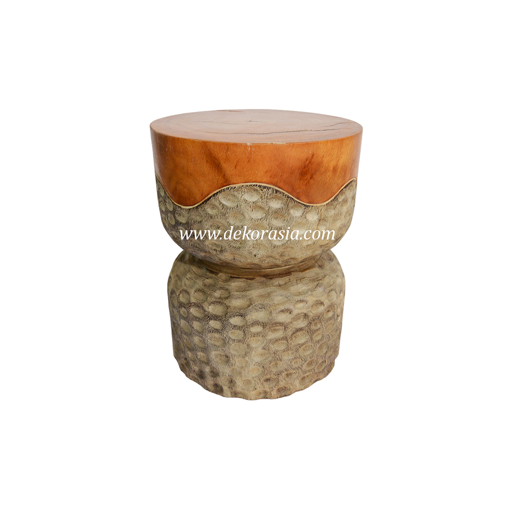 Natural Solid Wood Stool, Decorative Wooden Stool & Ottoman, Wood Stool for Living Room Furniture - Image 1