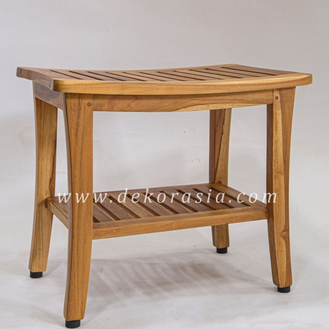 Wooden Recta Foot Stool - Wood Stool for Bathroom - Image 2