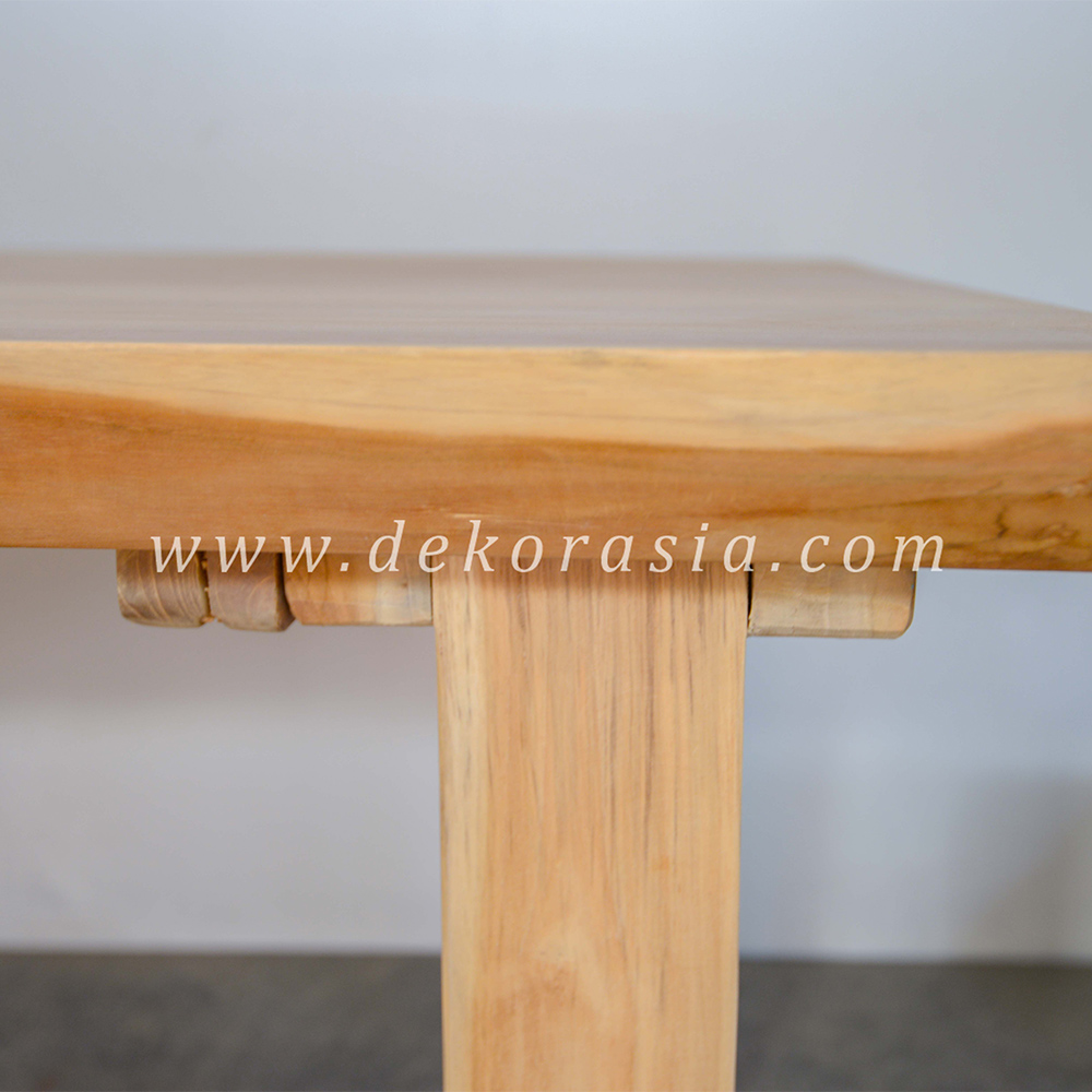 Rectangle Teak Table, Natural Wood Table for Dining Room or Meeting, Table Luxury Home Furniture - Image 2