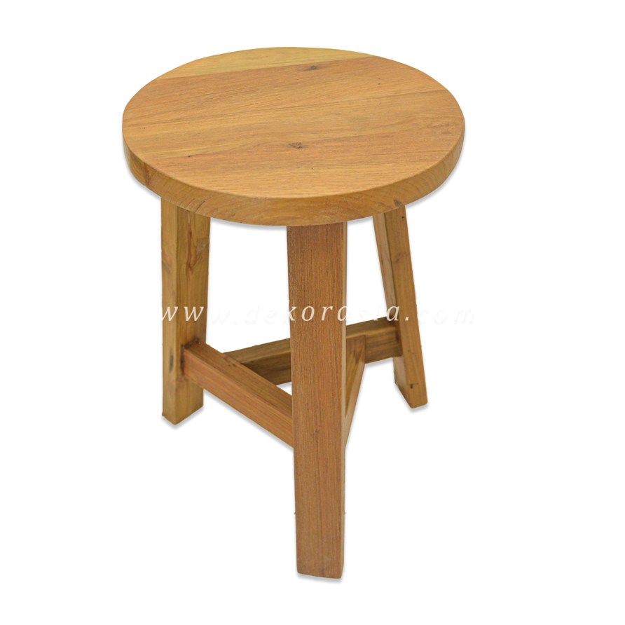 Round Natural Stool - Wooden Stools for Home Furniture - Image 1