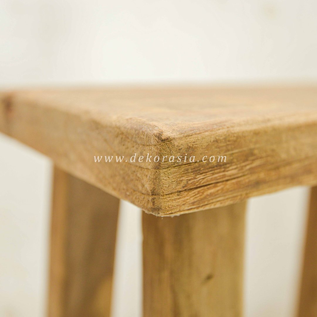 Reclaimed Rustic Stool - Wooden Stools for Home Furniture - Image 3